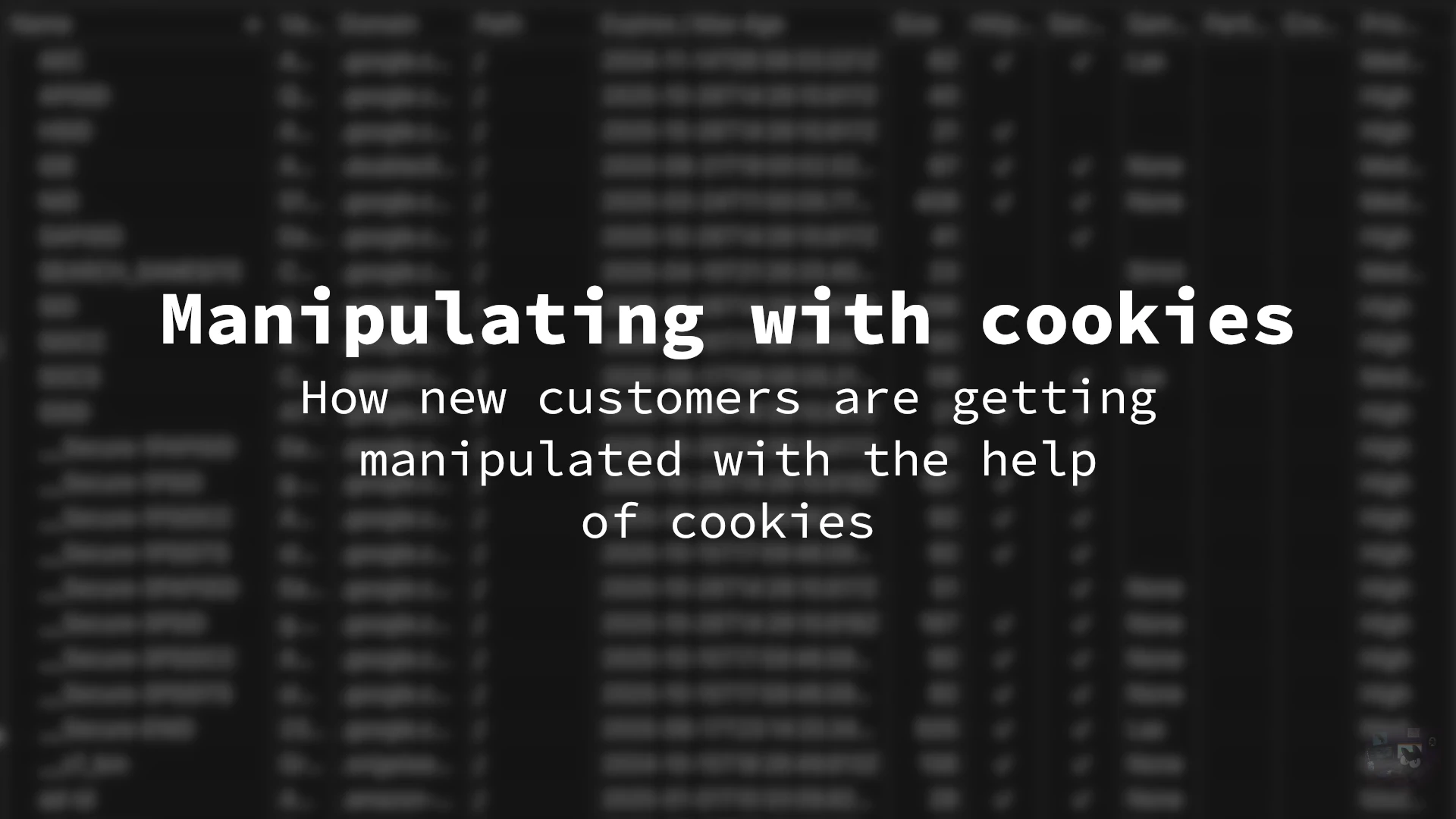 How cookies can manipulate new customers post banner